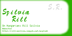 szilvia rill business card